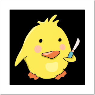 Bad Chick With Knife Duck Meme Posters and Art